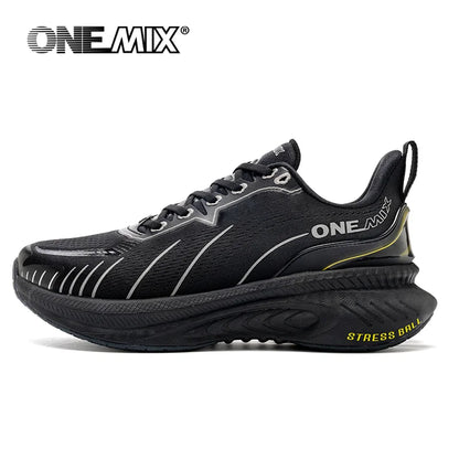 Zapatillas de running ONEMIX White Road para hombre con amortiguación de aire, deportivas de exterior, zapatillas de entrenamiento masculinas de verano para jogging, calzado para mujer