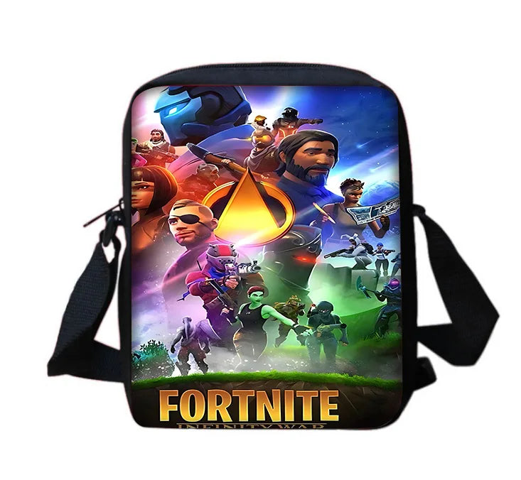 Borsa messenger a tracolla con stampa Game Boy Girls, design per bambini-F-FortniteS, borsa casual a mano per uomo e donna, porta telefono, borsa shopping