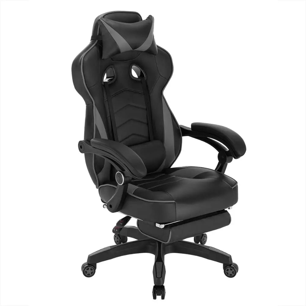 WOLTU Gaming Chair Ergonomic Racing Chair with Footrest, Lumbar Support, Headrest, Adjustable Office Computer Desk Chair