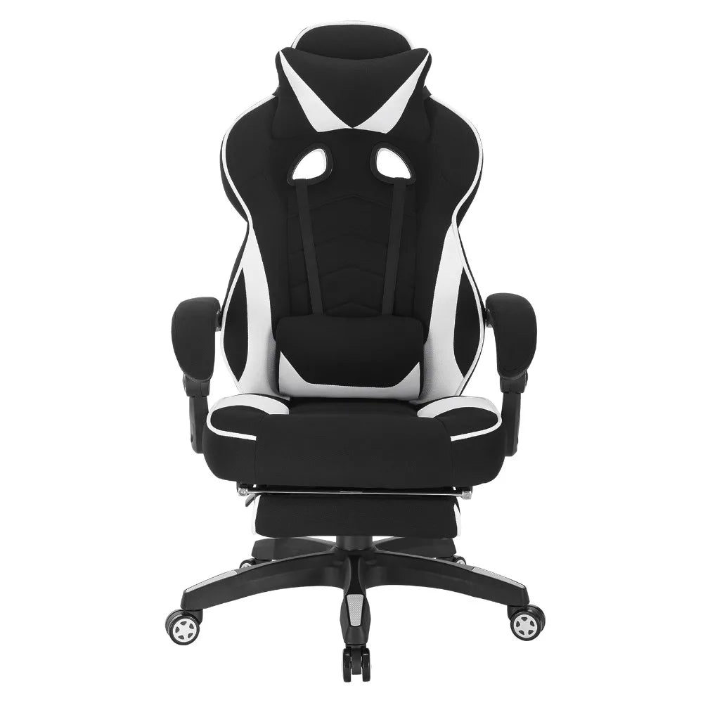 WOLTU Gaming Chair Ergonomic Racing Chair with Footrest, Lumbar Support, Headrest, Adjustable Office Computer Desk Chair