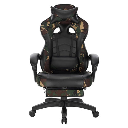 WOLTU Gaming Chair Ergonomic Racing Chair with Footrest, Lumbar Support, Headrest, Adjustable Office Computer Desk Chair