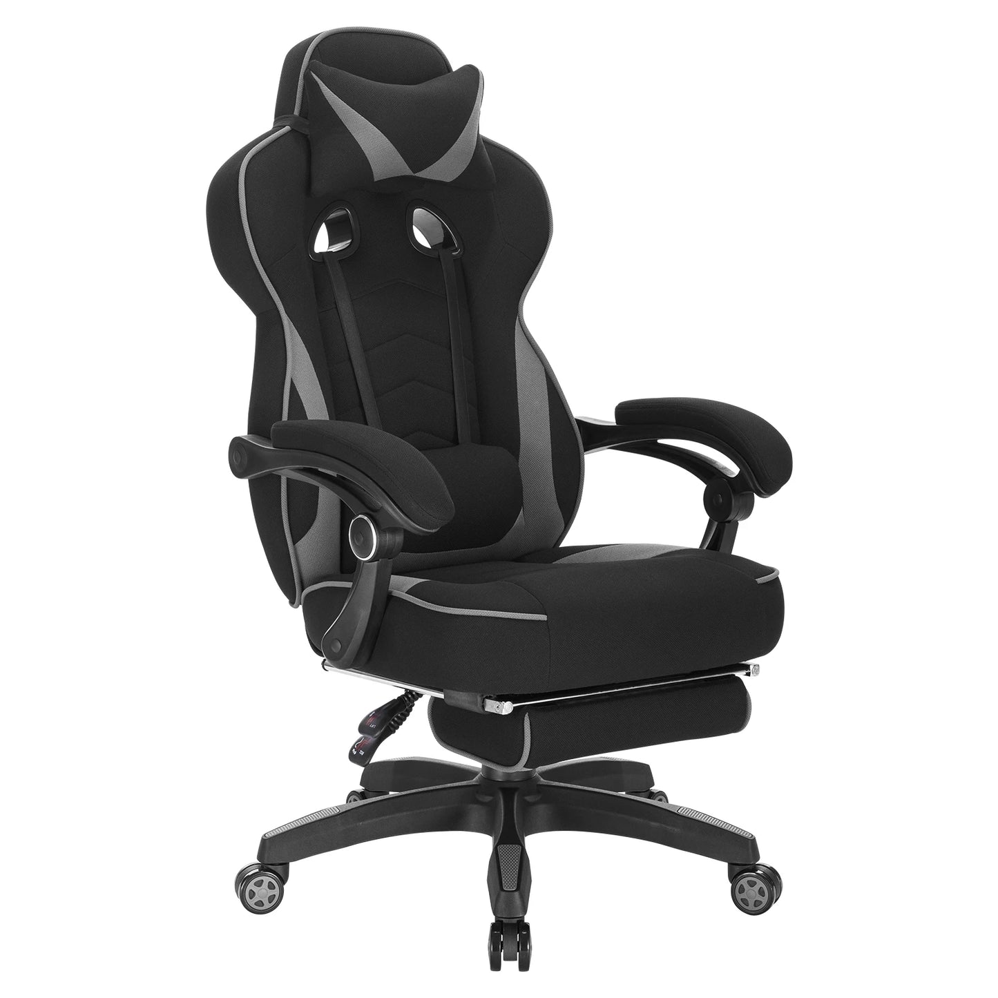 WOLTU Gaming Chair Ergonomic Racing Chair with Footrest, Lumbar Support, Headrest, Adjustable Office Computer Desk Chair