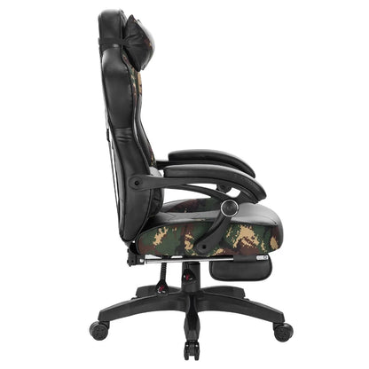 WOLTU Gaming Chair Ergonomic Racing Chair with Footrest, Lumbar Support, Headrest, Adjustable Office Computer Desk Chair