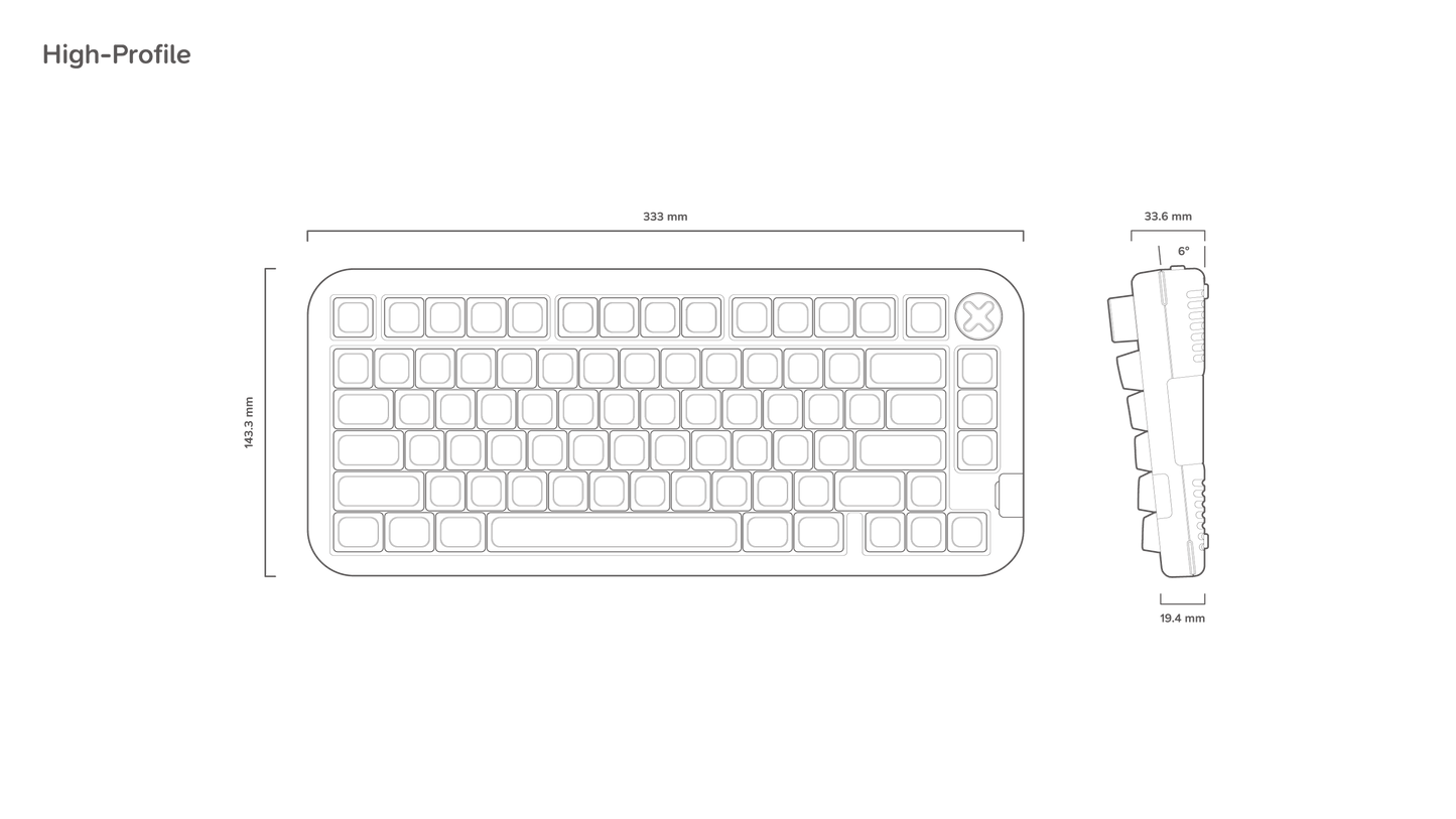 NuPhy Kick75 Hybrid-Profile Custom Mechanical Keyboard Wireless Bluetooth Game Keyboard
