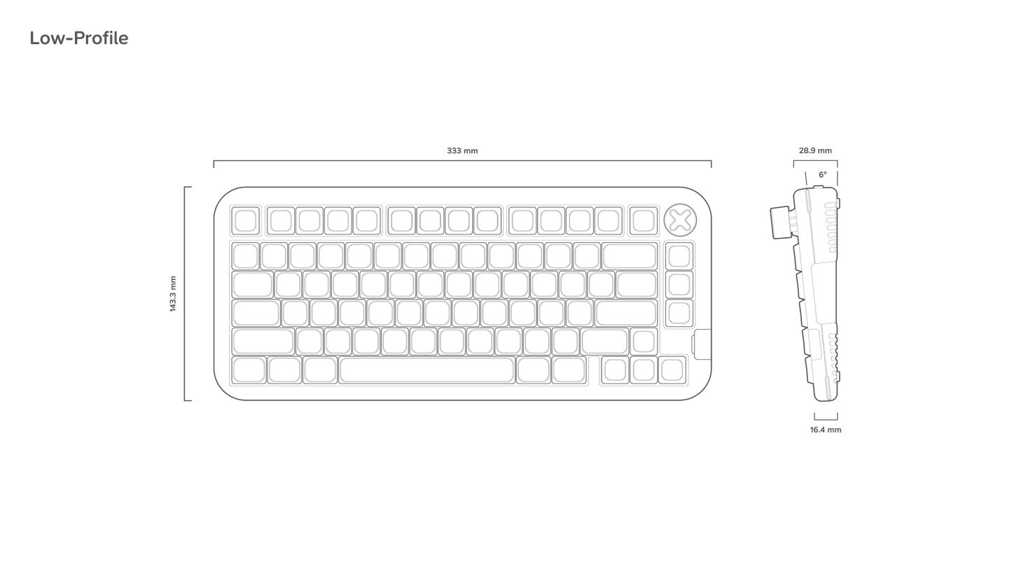 NuPhy Kick75 Hybrid-Profile Custom Mechanical Keyboard Wireless Bluetooth Game Keyboard